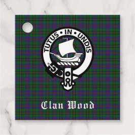 Scottish Clan Wood Wappen & Tartan Geschenkanhänger