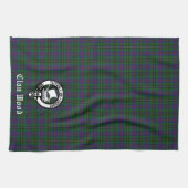 Scottish Clan Wood Wappen & Tartan Geschirrtuch (Horizontal)