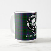 Scottish Clan Wood Wappen & Tartan Kaffeetasse (Vorderseite Links)