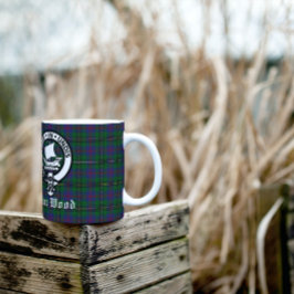 Scottish Clan Wood Wappen & Tartan Kaffeetasse