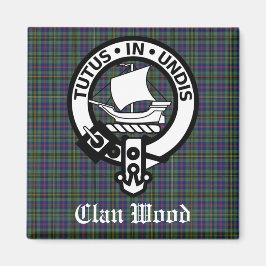 Scottish Clan Wood Wappen & Tartan Magnet