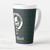 Scottish Clan Wood Wappen & Tartan Milchtasse (Rechte Ecke)
