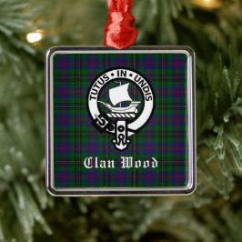 Scottish Clan Wood Wappen & Tartan Ornament Aus Metall