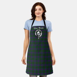 Scottish Clan Wood Wappen & Tartan Schürze