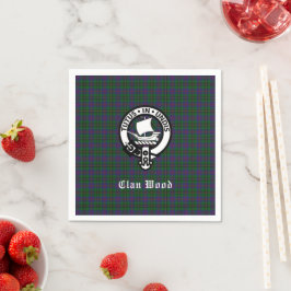 Scottish Clan Wood Wappen & Tartan Serviette