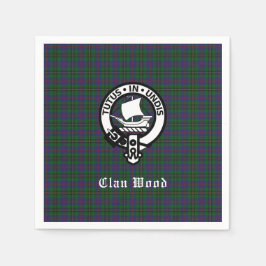 Scottish Clan Wood Wappen & Tartan Serviette