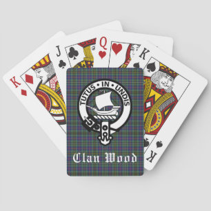 Scottish Clan Wood Wappen & Tartan Spielkarten