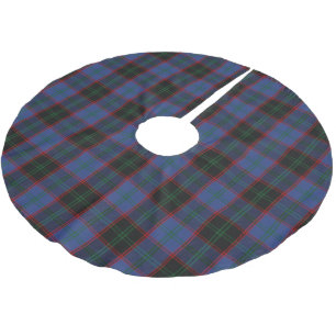 Scottish Clan Zuhause Blue Black Red Green Tartan Polyester Weihnachtsbaumdecke