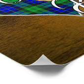 Scottish Clans Wedding Ring Tartan Hearts Poster (Ecke)