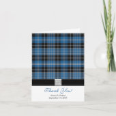 Scottish Clark Tartan Wedding Danke-Card Dankeskarte (Vorderseite)