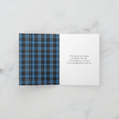 Scottish Clark Tartan Wedding Danke-Card Dankeskarte (Innenseite)