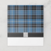 Scottish Clark Tartan Wedding Platzkarte (Außenseite Aufgefaltet)