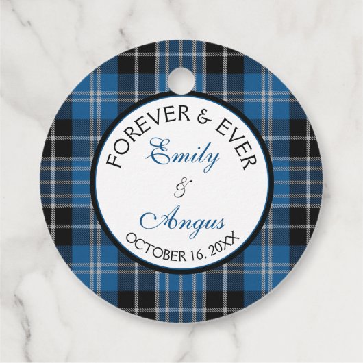Scottish Clarke Clark Tartan Wedding Rettete ein D Geschenkanhänger (Rückseite)