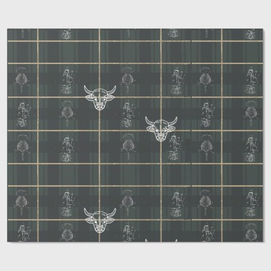 Scottish Collection 4 Wrapping Paper Geschenkpapier (Flach)