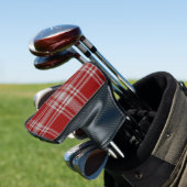 Scottish Colors Clan Menzies Red White Tartan Golf Headcover (In Situ)
