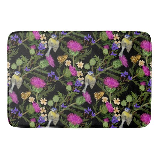 Scottish Cotattcore Thistle Pattern Bath Mat Badematte (Vorderseite)