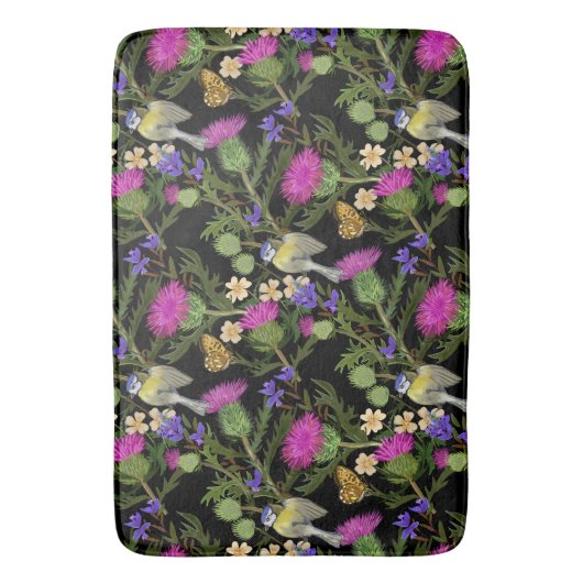 Scottish Cotattcore Thistle Pattern Bath Mat Badematte (Vorderseite Vertikal)