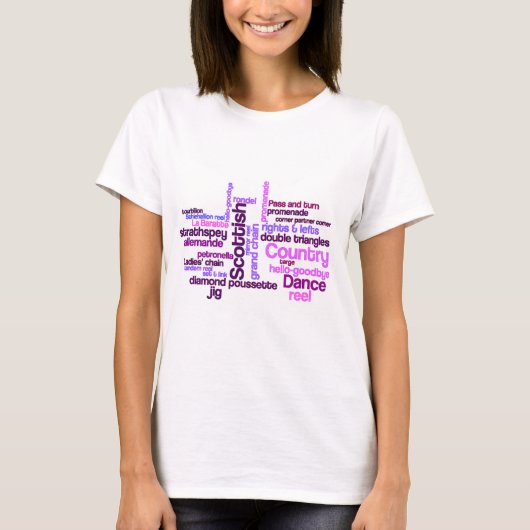 Scottish Country Dance in Rosa und Lila T-Shirt (Vorderseite)