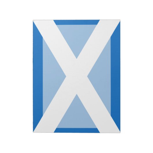 Scottish Cross Scotland Colors Notizblock (Rotiert)