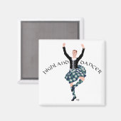 Scottish Dancer Highland Fling Magnet (Vorderseite/Rückseite)