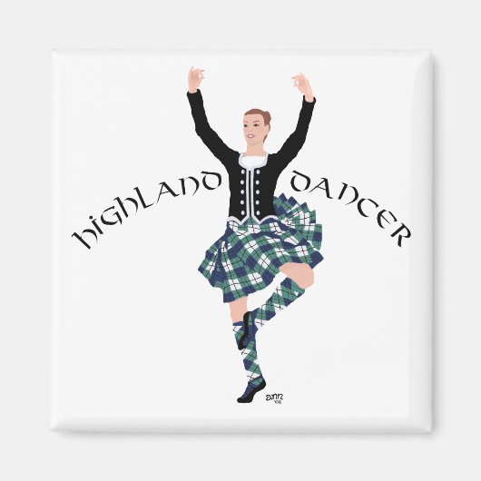 Scottish Dancer Highland Fling Magnet (Vorne)