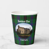 Scottish Davidson Clan Castle Tartan Pappbecher (Vorderseite)