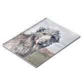 Scottish Deerhound Art Lined Spiral Notebook Notizblock (Linke Seite)