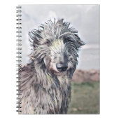 Scottish Deerhound Art Lined Spiral Notebook Notizblock (Vorderseite)