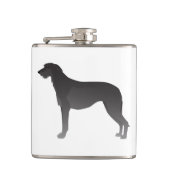 Scottish Deerhound Basic Dog Breed Silhouette Flachmann (Vorderseite)