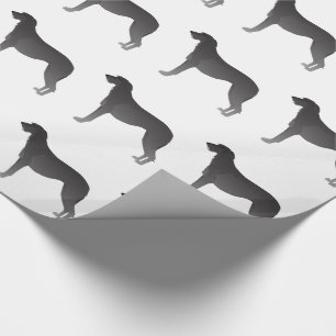 Scottish Deerhound Basic Dog Breed Silhouette Geschenkpapier