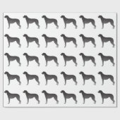 Scottish Deerhound Basic Dog Breed Silhouette Geschenkpapier (Flach)