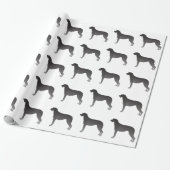 Scottish Deerhound Basic Dog Breed Silhouette Geschenkpapier (Ungerollt)
