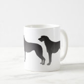 Scottish Deerhound Basic Dog Breed Silhouette Kaffeetasse (VorderseiteRechts)