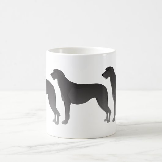 Scottish Deerhound Basic Dog Breed Silhouette Kaffeetasse (Mittel)