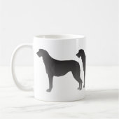 Scottish Deerhound Basic Dog Breed Silhouette Kaffeetasse (Links)