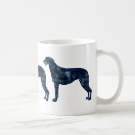 Scottish Deerhound Black Watercolor Silhouette Kaffeetasse