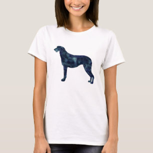 Scottish Deerhound Black Watercolor Silhouette T-Shirt