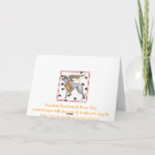 Scottish Deerhound Bone Mot Karte (Rückseite)