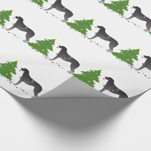 Scottish Deerhound Christmas Design Geschenkpapier (Ecke)