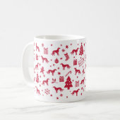 Scottish Deerhound Christmas Design Kaffeetasse (Vorderseite Links)
