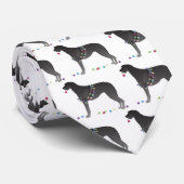 Scottish Deerhound Christmas Design Krawatte (Gerollt)