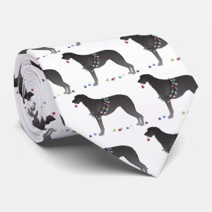 Scottish Deerhound Christmas Design Krawatte