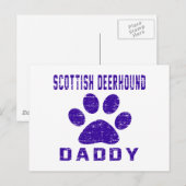 Scottish Deerhound Daddy Gifts Designs Postkarte (Vorne/Hinten)