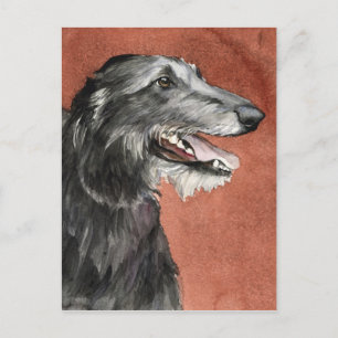 Scottish Deerhound Dog Art Postkarte