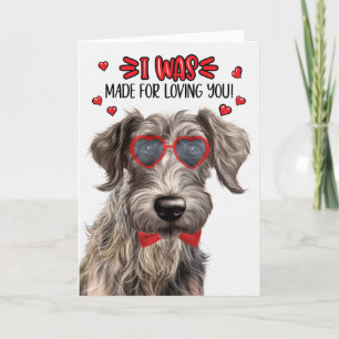 Scottish Deerhound Dog Made Love You Valentine Feiertagskarte