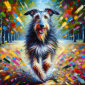 Scottish Deerhound Dog Portrait Akryllische Kunstd Puzzle