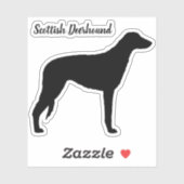Scottish Deerhound Dog Silhouette Vinyl Sticker (Blatt)