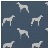 Scottish Deerhound Dog Silhouetten Gemustert Stoff (Nahaufnahme)