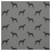 Scottish Deerhound Dog Silhouetten Gemustert Stoff (Muster)