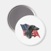 Scottish Deerhound Flag Magnet (Vorderseite/Rückseite)